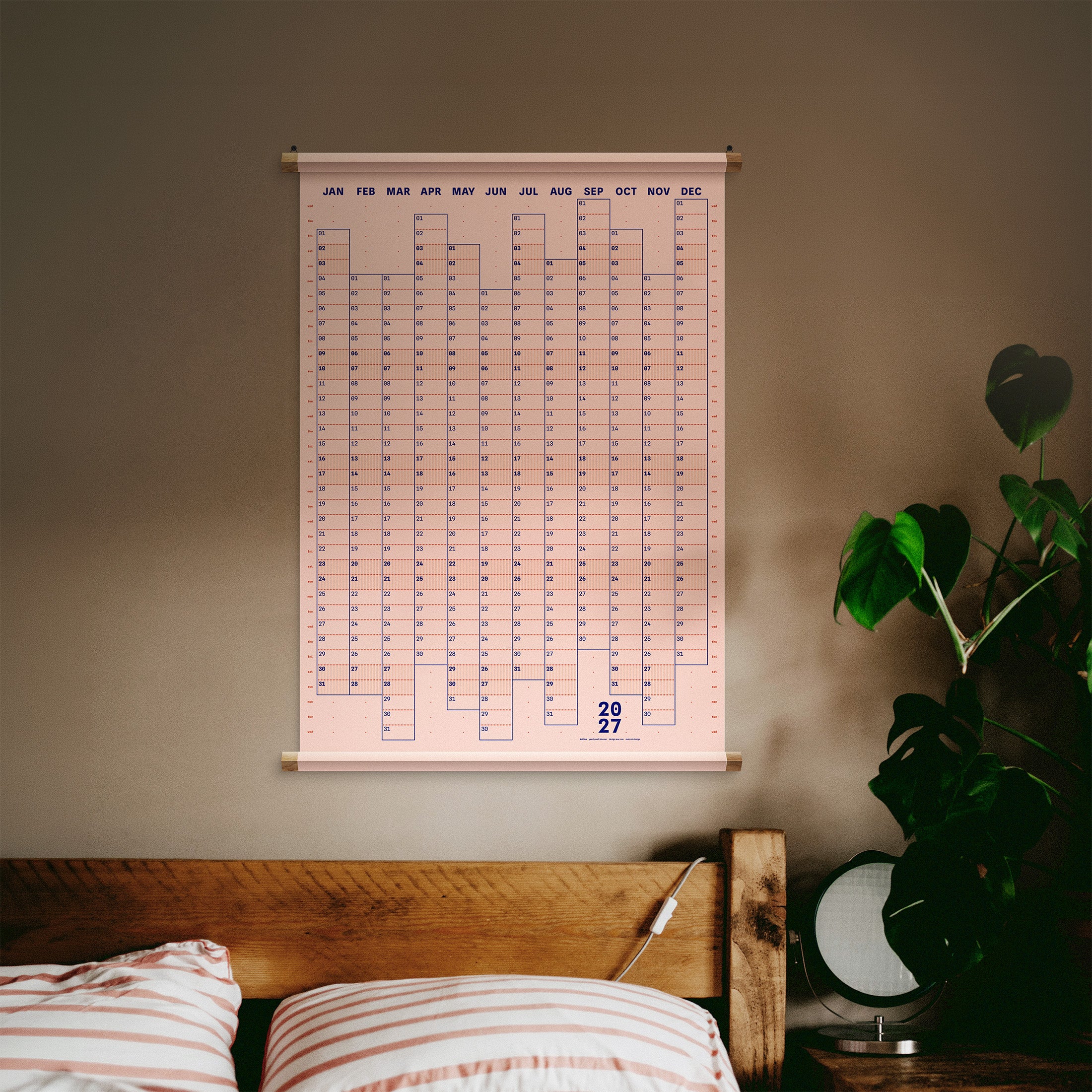Dotline: 2027 yearly wall planner