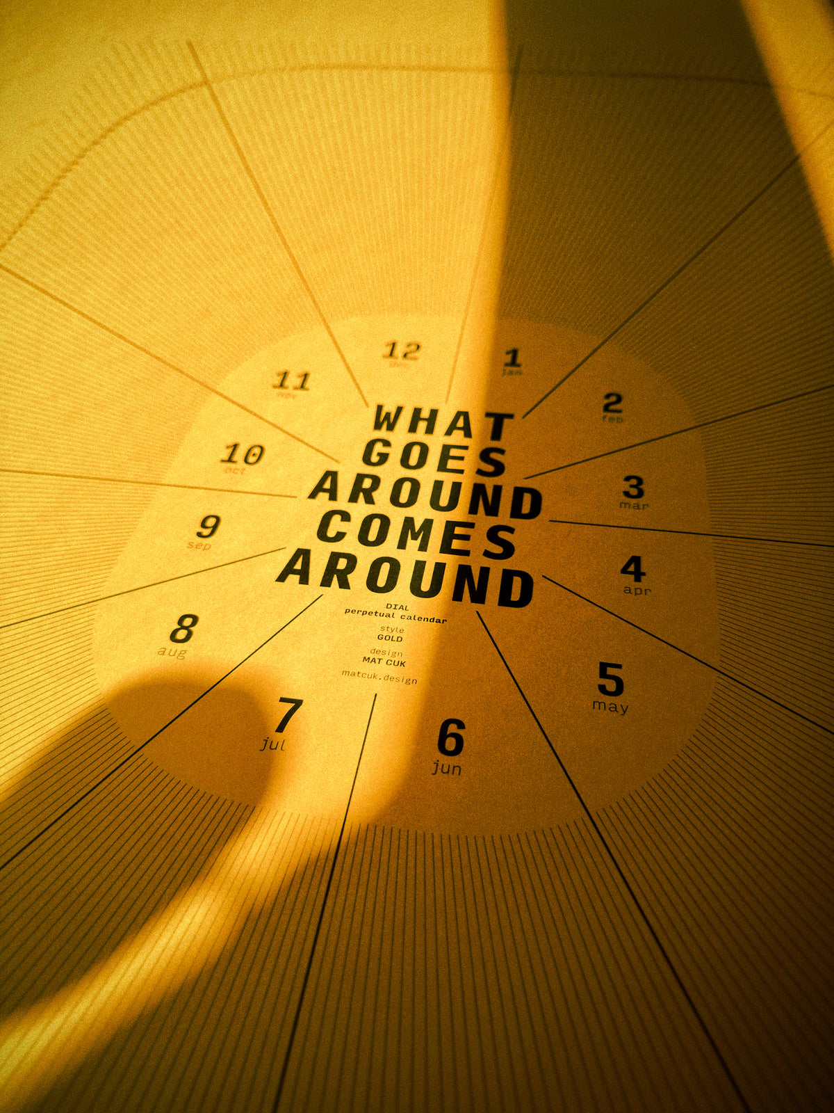 Perpetual Dial: circular birthday, anniversary, memory poster
