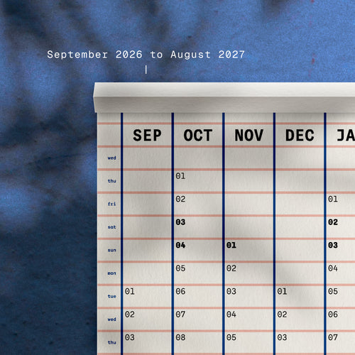 Academic Squared: 2026/27 yearly wall planner