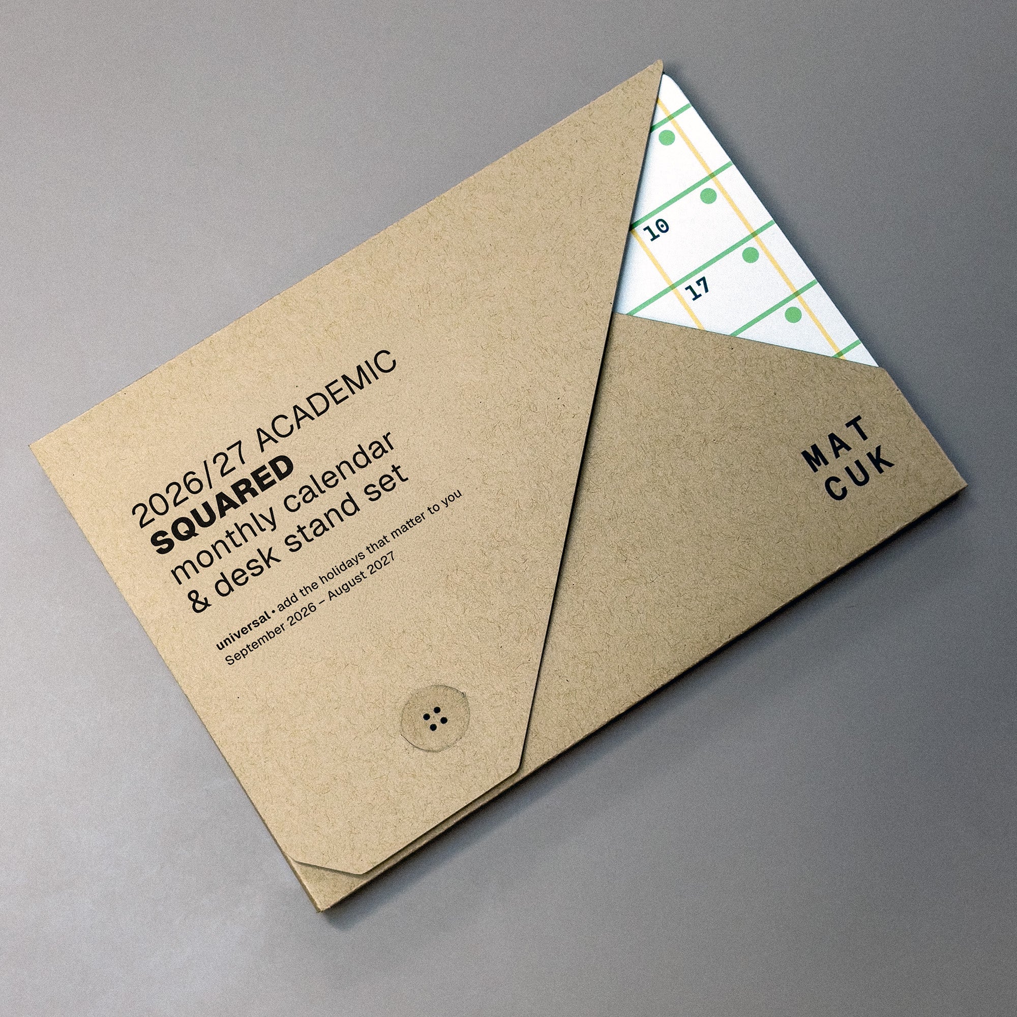 Academic Squared: 2026/27 monthly desk calendar